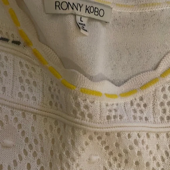 Ronny kobo white crochet dress Beautiful - Picture 6 of 9